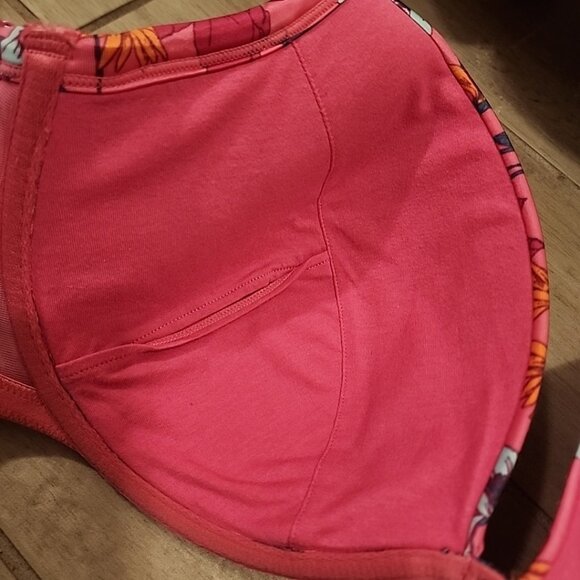 Cacique Bra 42DD Pink Floral Underwire Lined - Picture 4 of 4